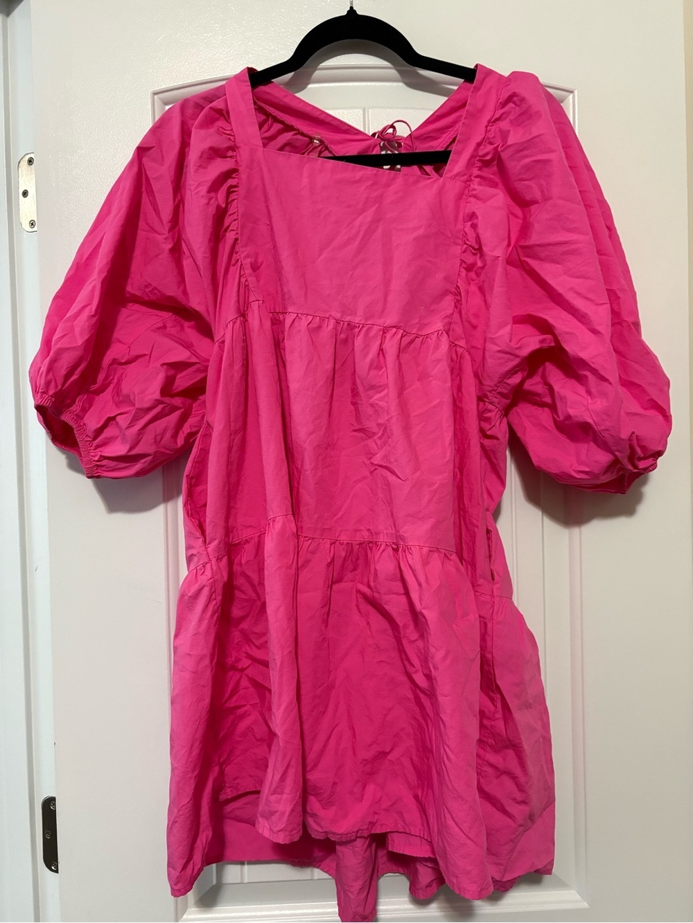 A New Day tiered babydoll dress with puff sleeves M - Picture 2 of 4